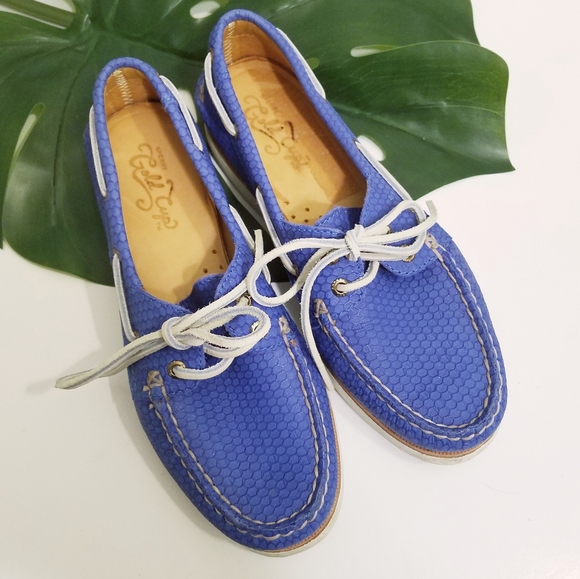 Sperry Shoes - Gold Cup Royal Blue Honeycomb Boat Shoe Loafers